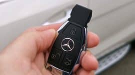 Mercedes key in hand