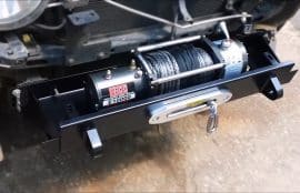 Engo winch mounted on the car