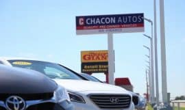 Parking with a Chacon Auto billboard