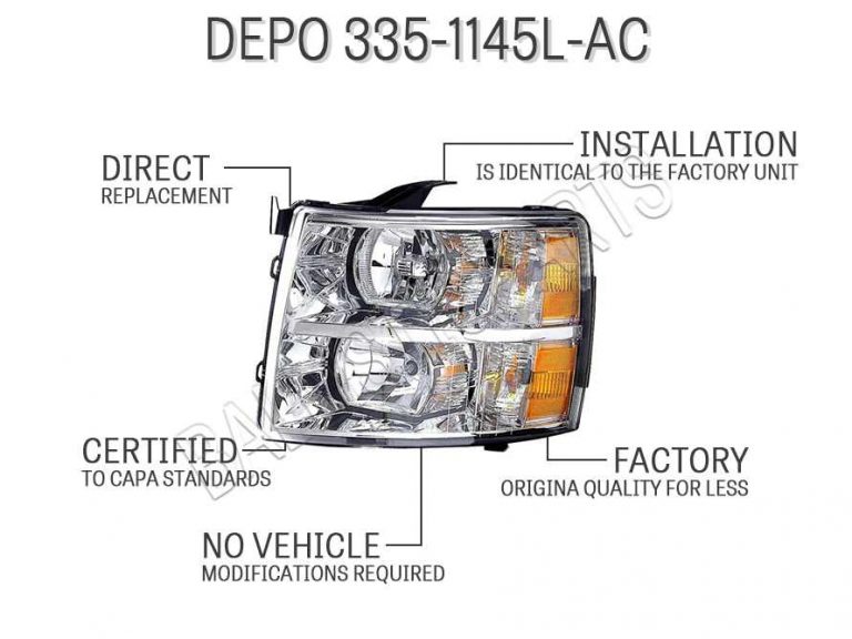 DEPO Auto Parts 3351124LASN Drivers Side Headlight