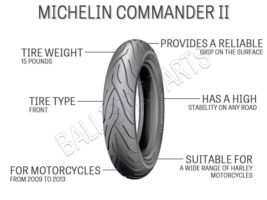 Michelin Commander II Front Motorcycle Tire 130/80B-17 (65H)